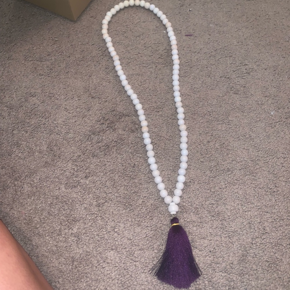 Beaded tassel necklace